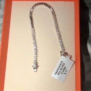 Moissanite Tennis Bracelet 925 Sterling Silver 5.50ctw Round 6.5 in